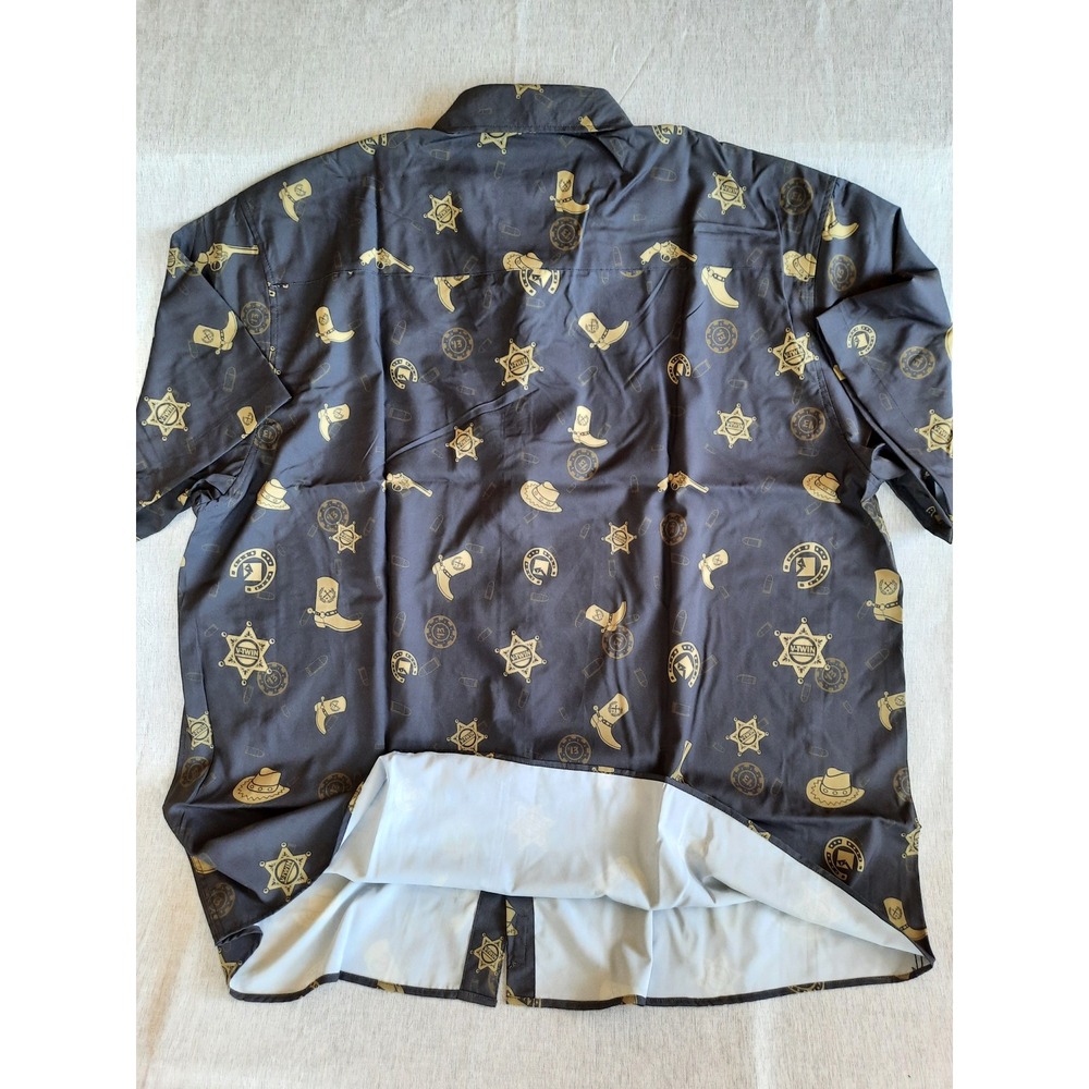Dixxon The 1876 XL Mens Western Twin Cowboy Party Shirt All over Print - Picture 3 of 5